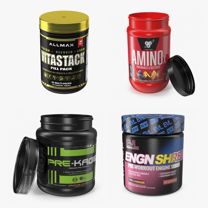 3D model Workout Supplements Collection