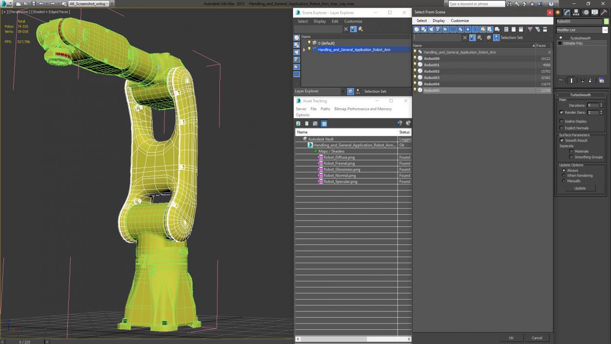 Handling and General Application Robot Arm 3D