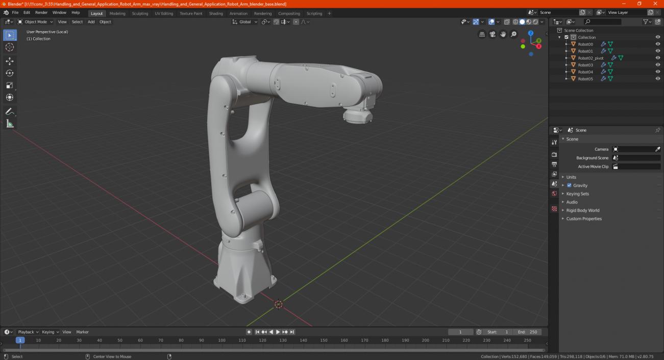 Handling and General Application Robot Arm 3D