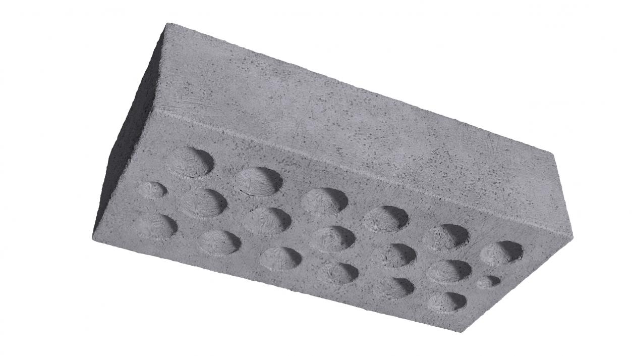 Hollow Sand Lime Brick Gray 3D