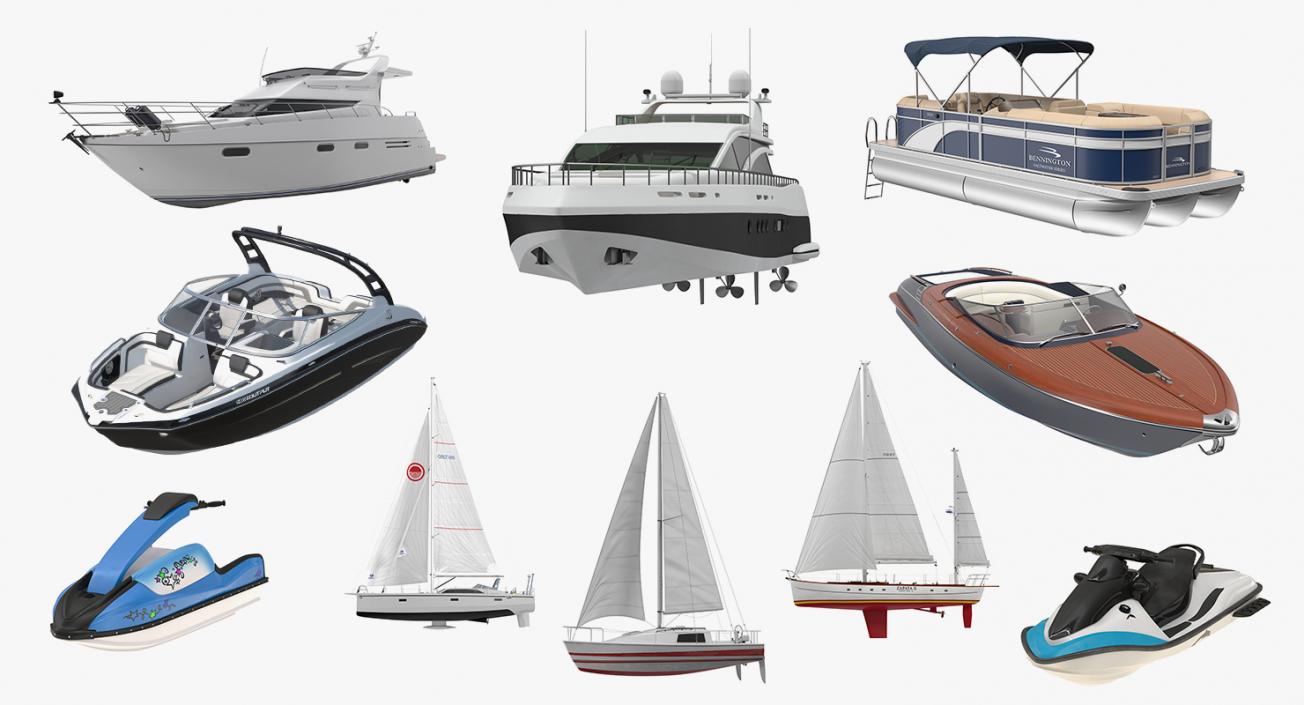 3D Recreational Boats Collection 4