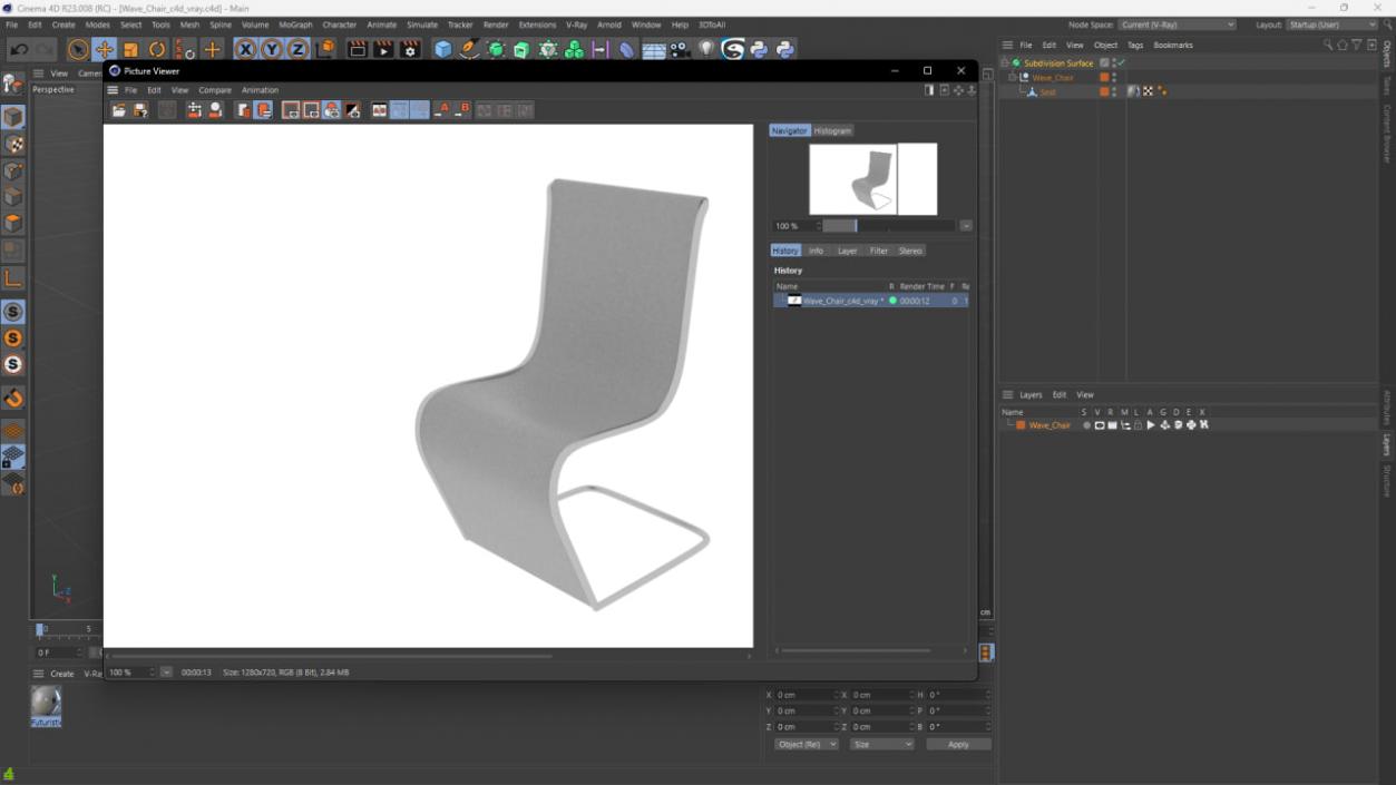 3D model Wave Chair