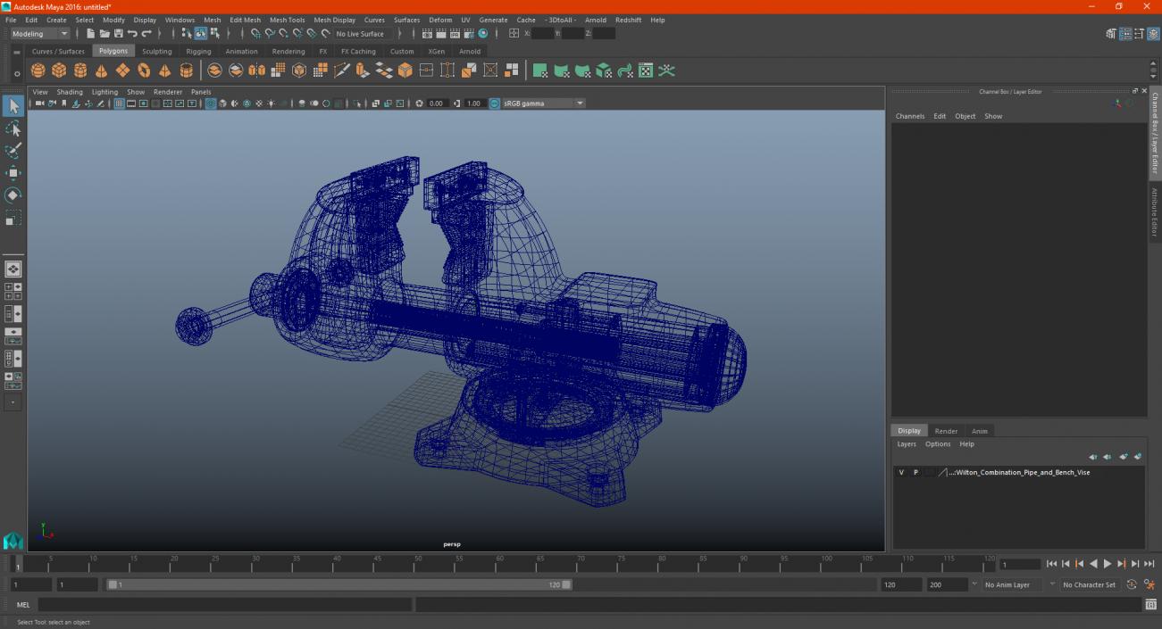 3D Wilton Combination Pipe and Bench Vise model