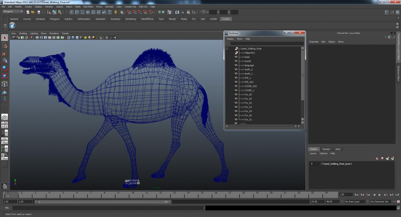 3D Camel Walking Pose model