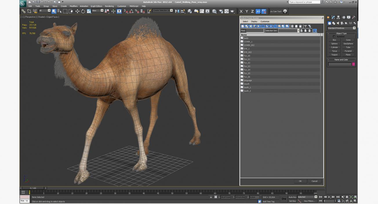 3D Camel Walking Pose model