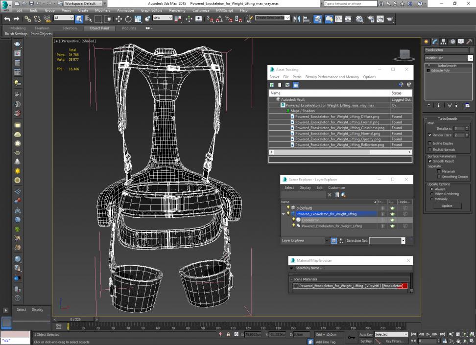 3D Powered Exoskeleton for Weight Lifting model