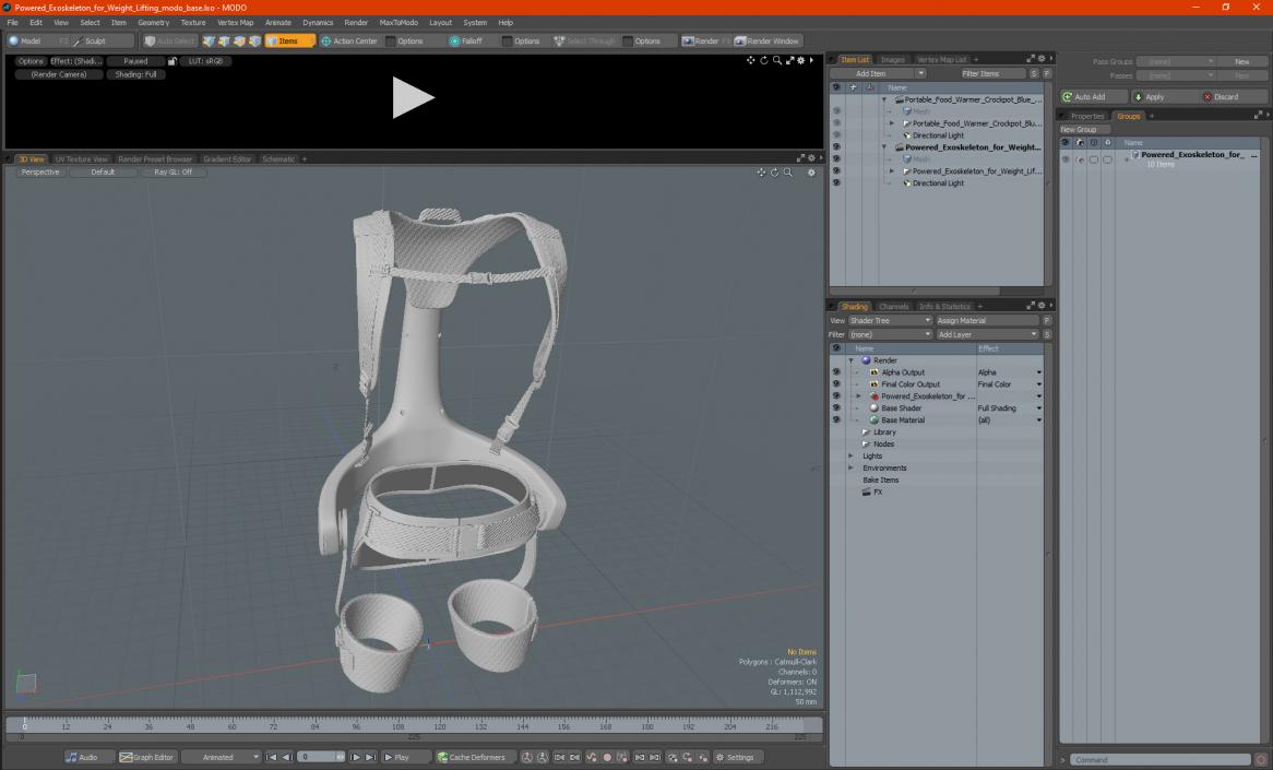 3D Powered Exoskeleton for Weight Lifting model