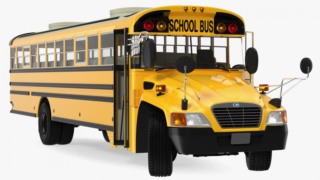 Blue Bird Vision School Bus Rigged 3D model