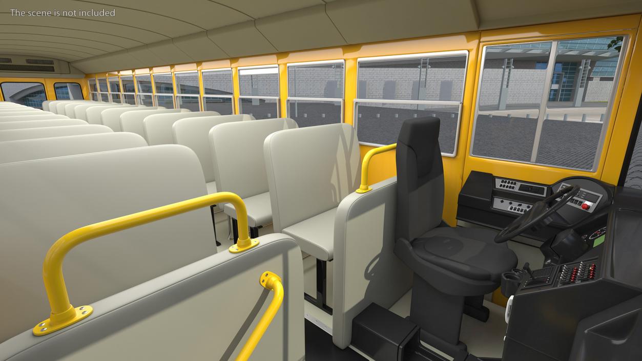 Blue Bird Vision School Bus Rigged 3D model