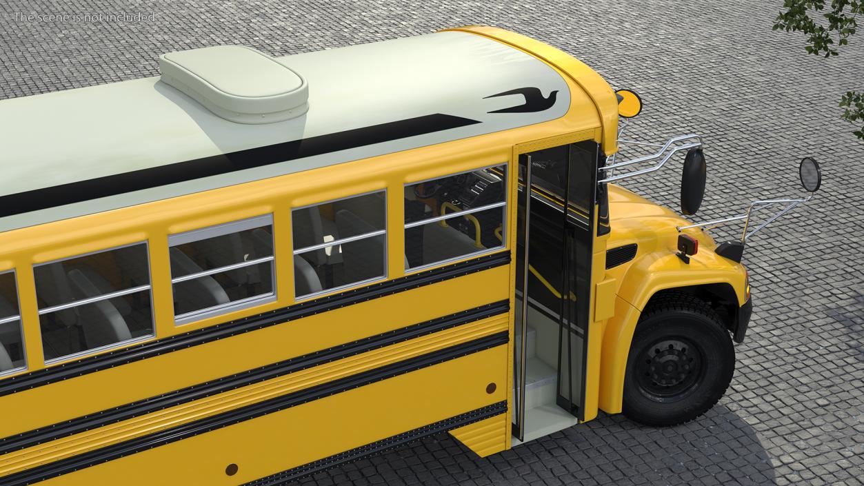 Blue Bird Vision School Bus Rigged 3D model