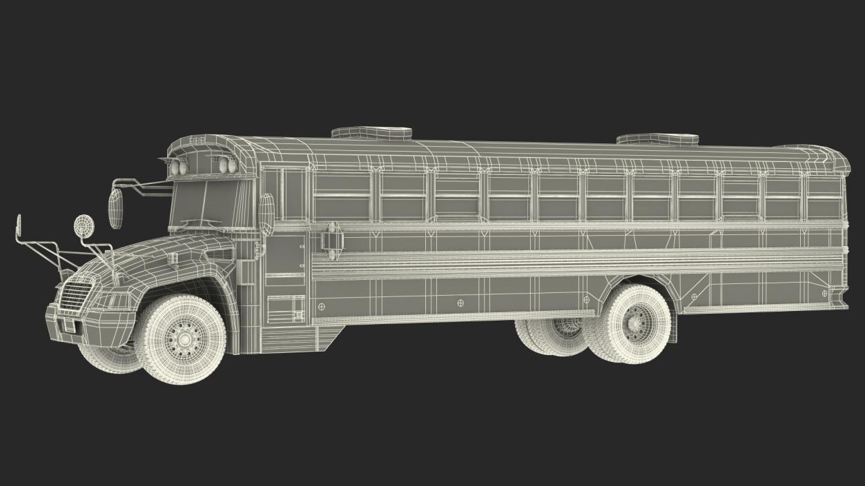 Blue Bird Vision School Bus Rigged 3D model