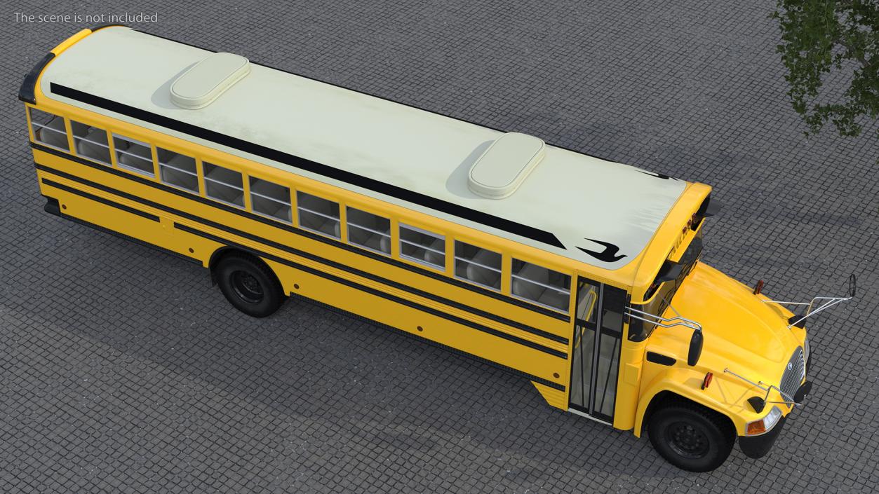 Blue Bird Vision School Bus Rigged 3D model