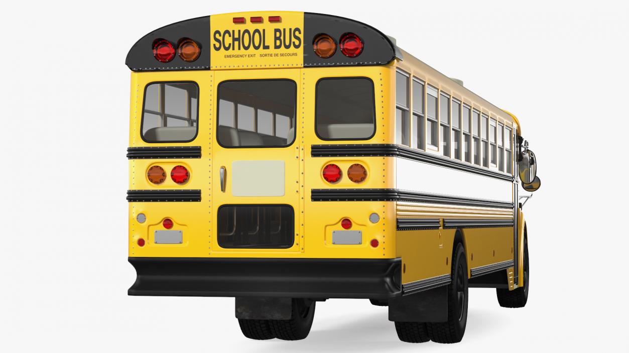 Blue Bird Vision School Bus Rigged 3D model