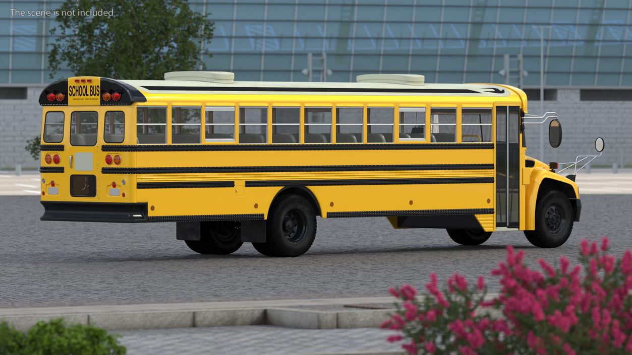 Blue Bird Vision School Bus Rigged 3D model