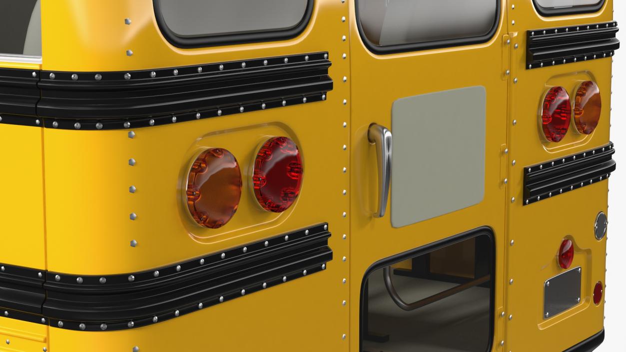 Blue Bird Vision School Bus Rigged 3D model