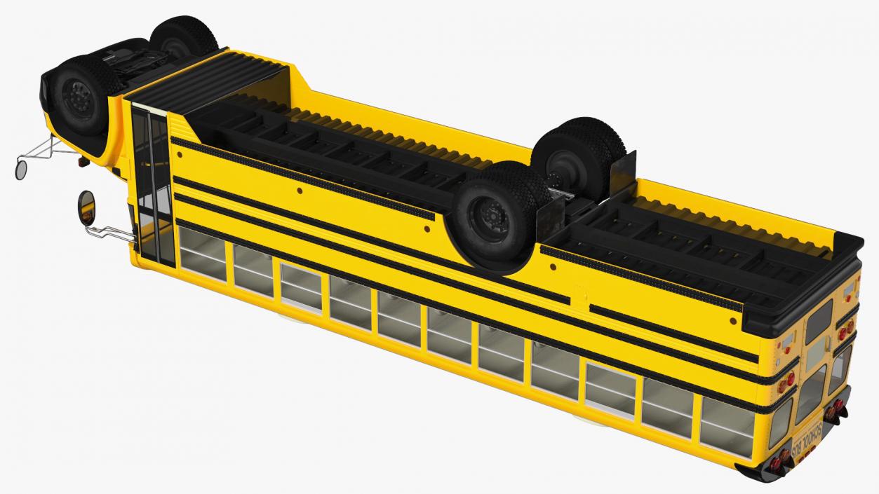 Blue Bird Vision School Bus Rigged 3D model