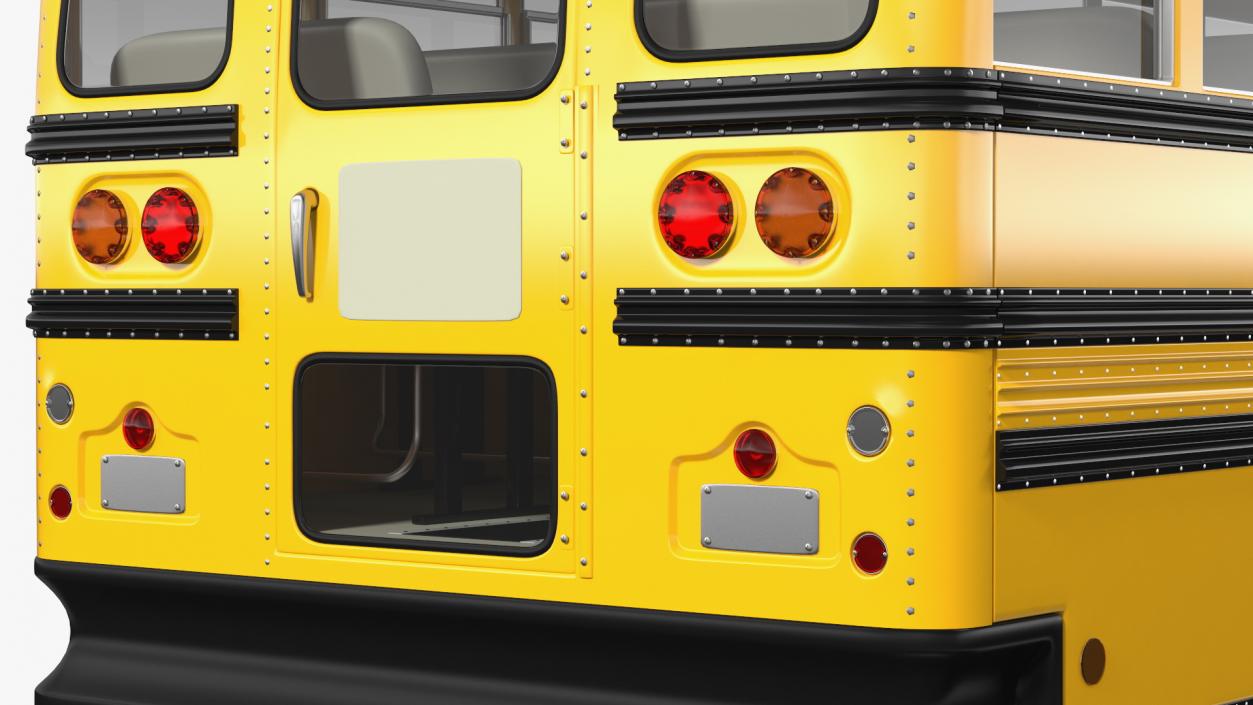 Blue Bird Vision School Bus Rigged 3D model