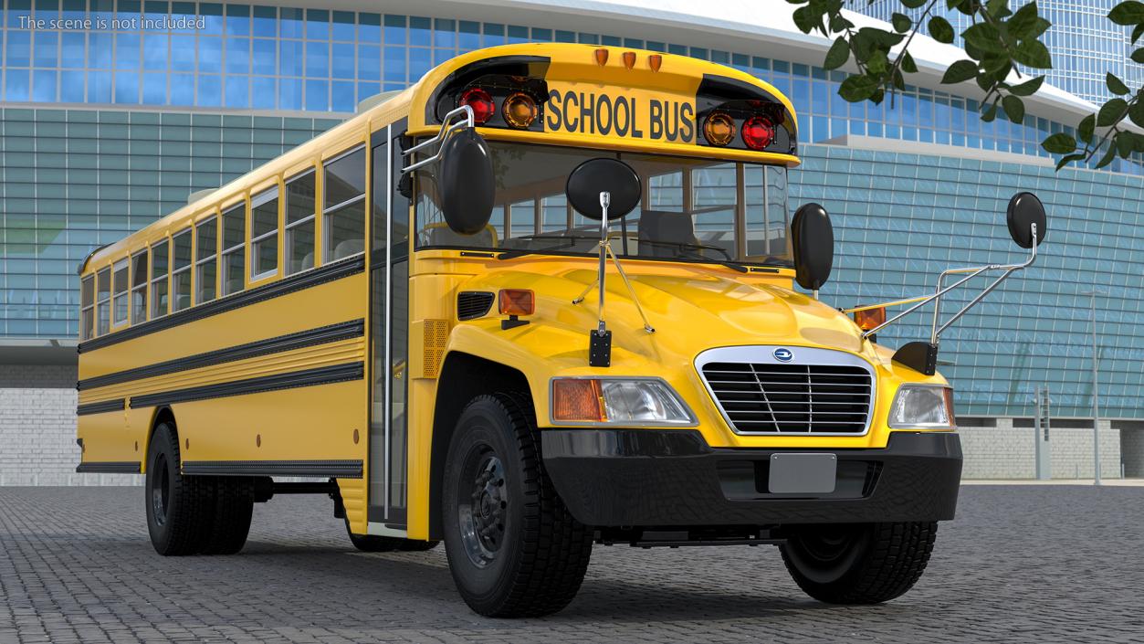 Blue Bird Vision School Bus Rigged 3D model