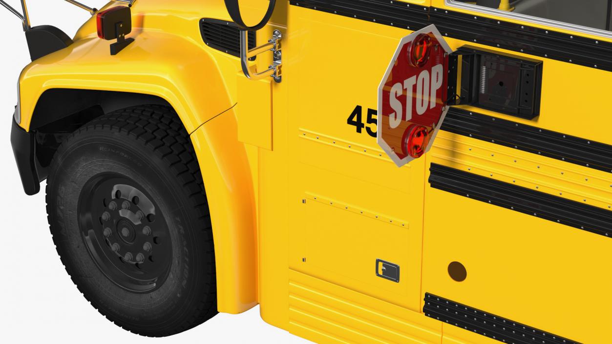 Blue Bird Vision School Bus Rigged 3D model