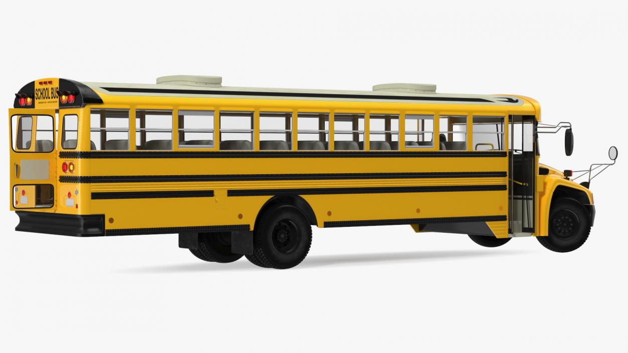 Blue Bird Vision School Bus Rigged 3D model