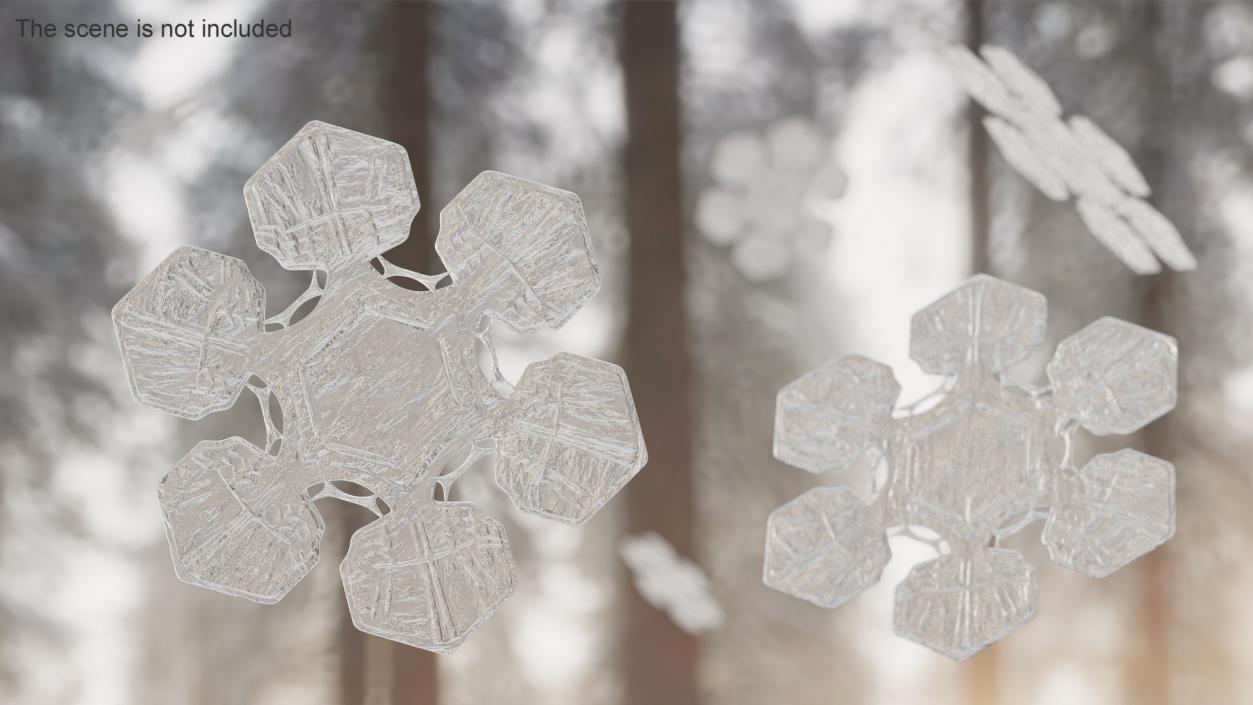 Realistic Snowflake 3D model