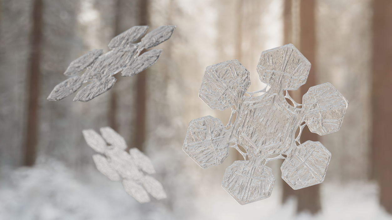 Realistic Snowflake 3D model