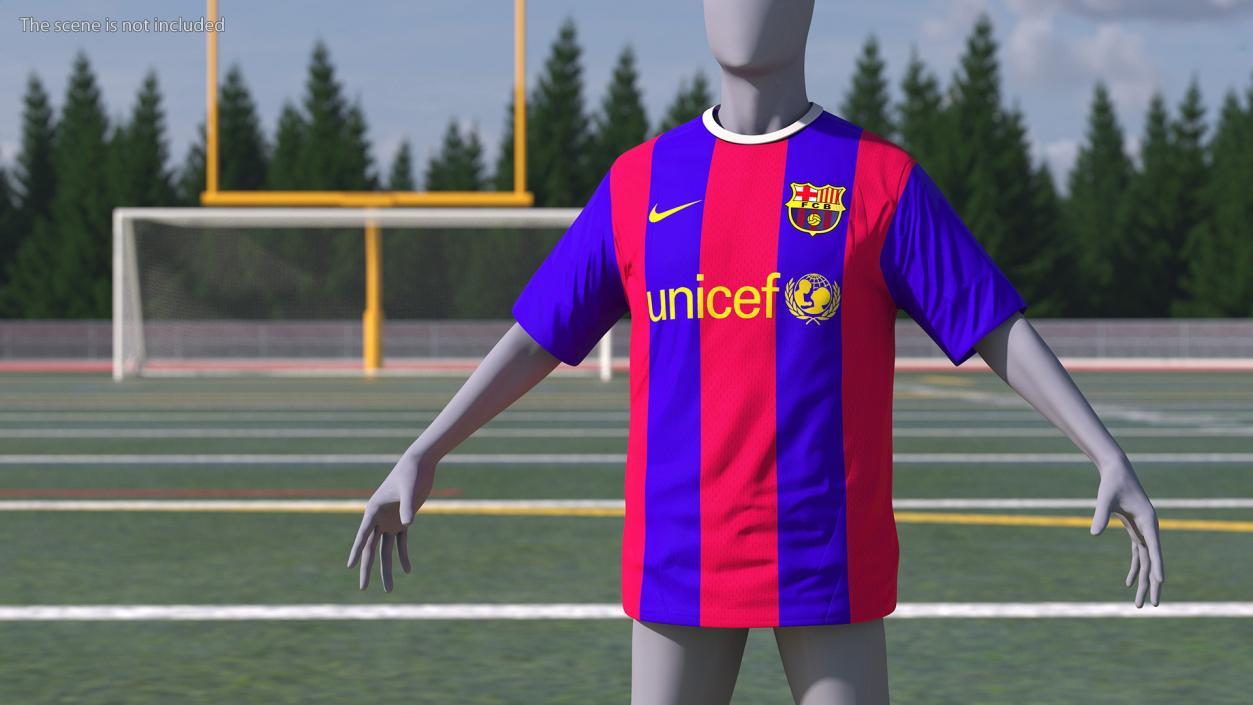 3D FC Barcelona Football Club Jersey Nike model