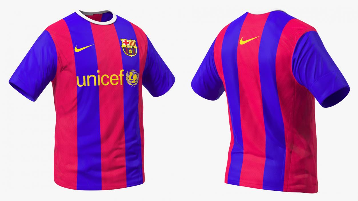 3D FC Barcelona Football Club Jersey Nike model