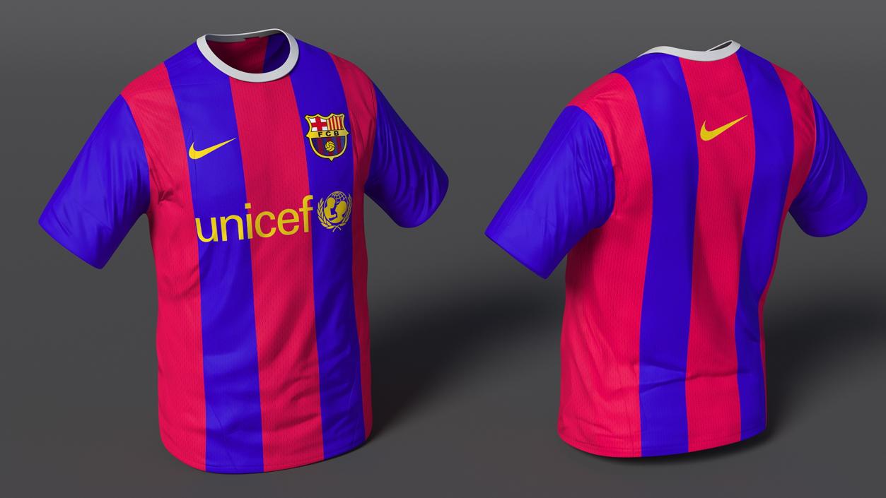 3D FC Barcelona Football Club Jersey Nike model