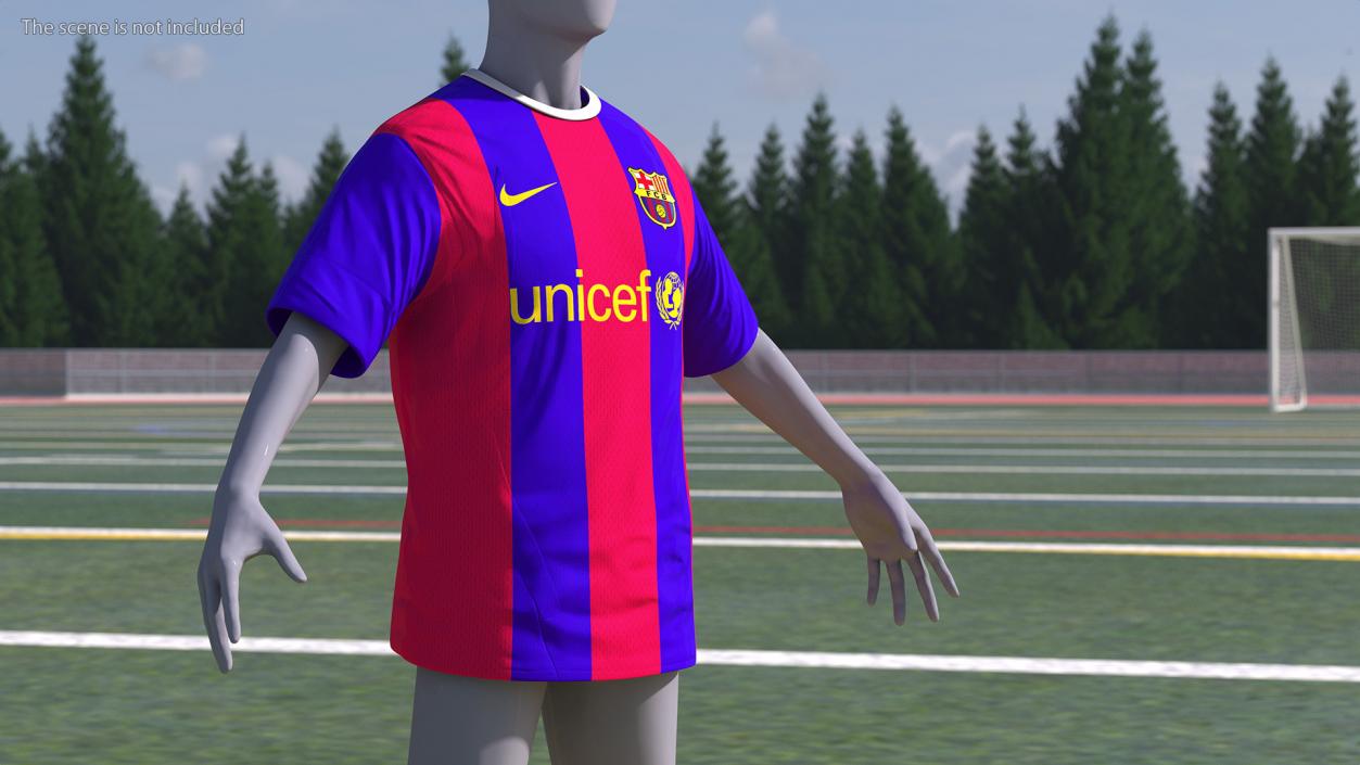 3D FC Barcelona Football Club Jersey Nike model