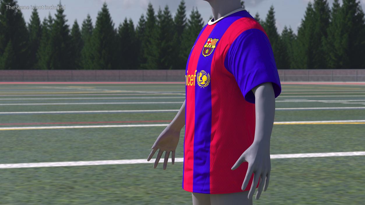 3D FC Barcelona Football Club Jersey Nike model