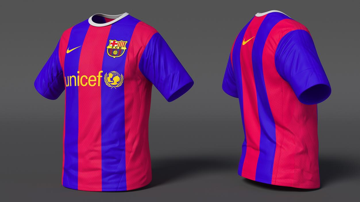 3D FC Barcelona Football Club Jersey Nike model