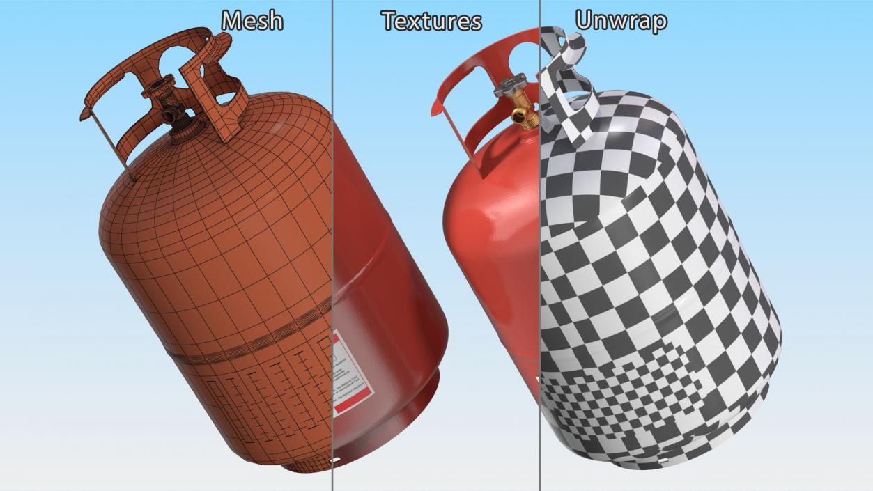 3D Propane Gas Bottle model