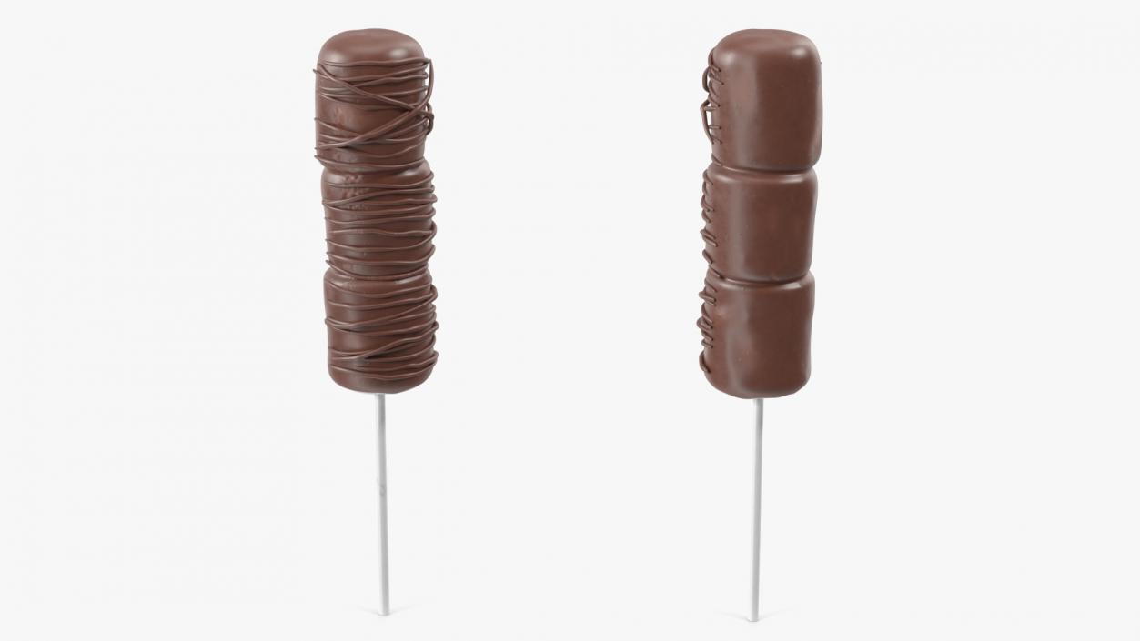 Marshmallow Skewer Pop Chocolate 3D