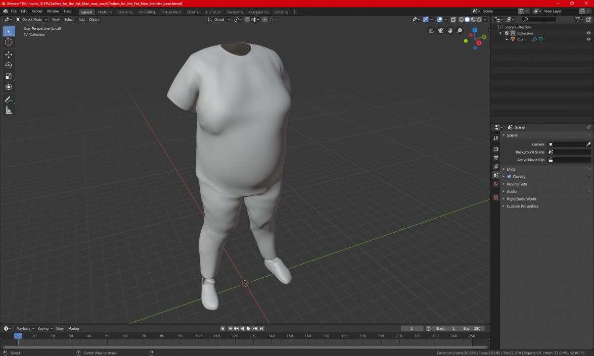 3D model Clothes for the Fat Man 2