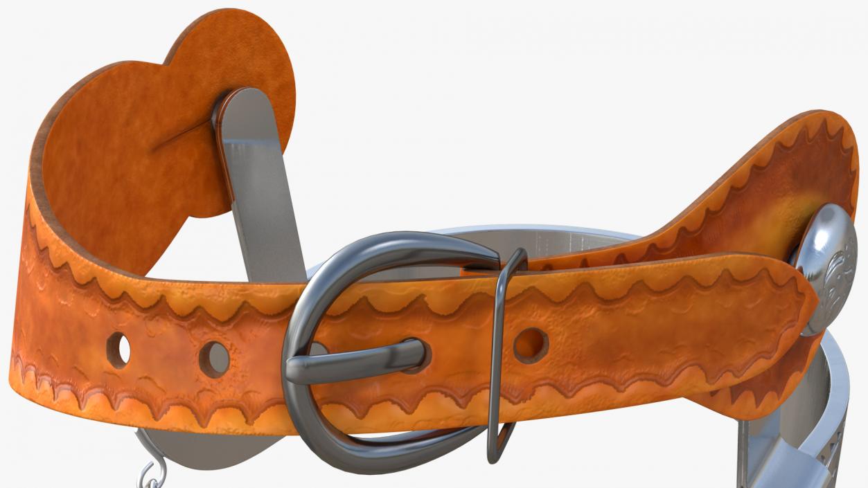 Cowboy Spurs with Belt 3D