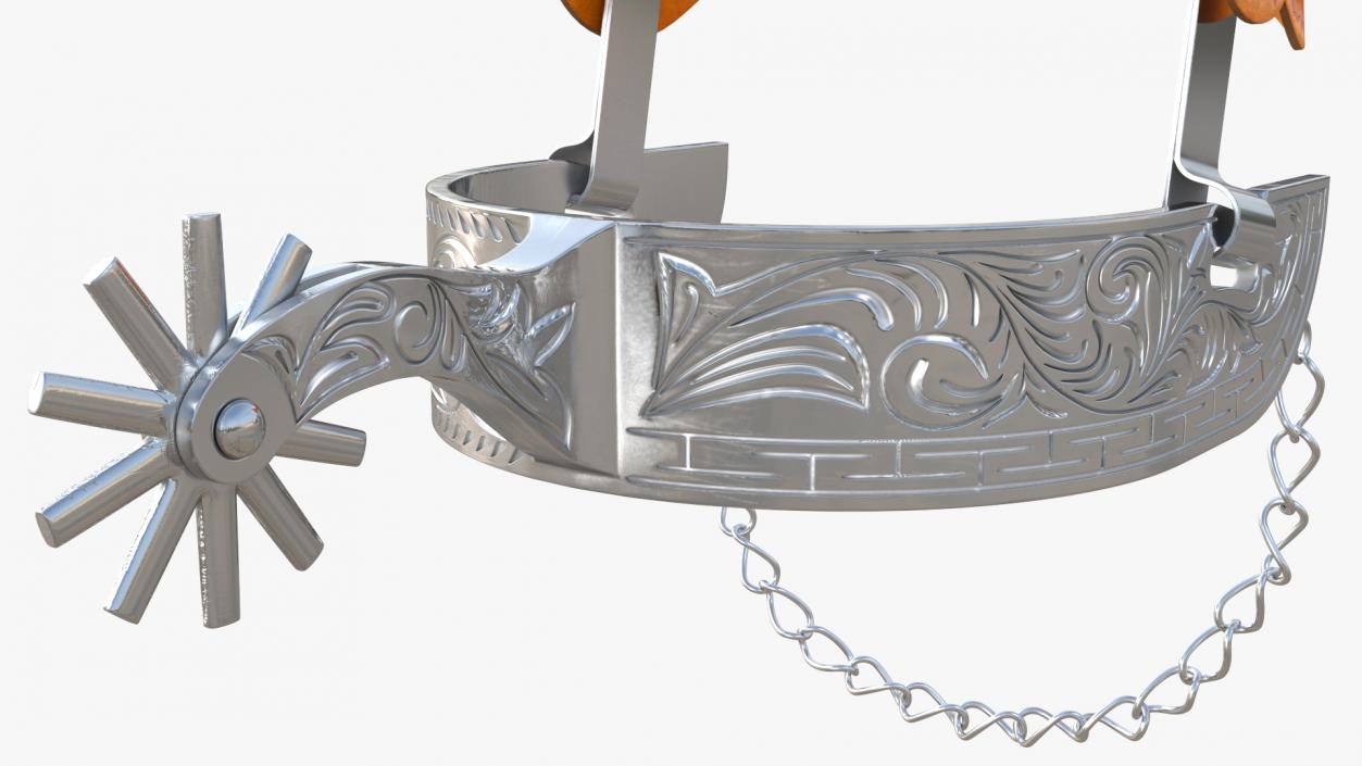 Cowboy Spurs with Belt 3D