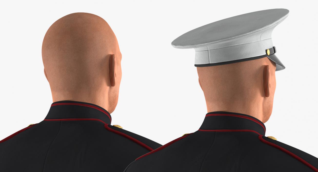 3D model US Marine Corps Soldier in Parade Uniform with M16