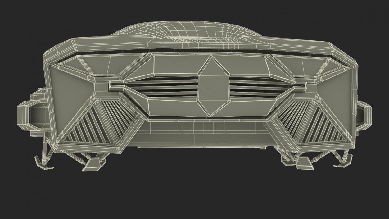 3D model Concept Hover Car Rusty Rigged