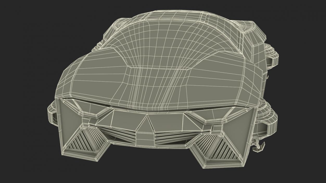 3D model Concept Hover Car Rusty Rigged