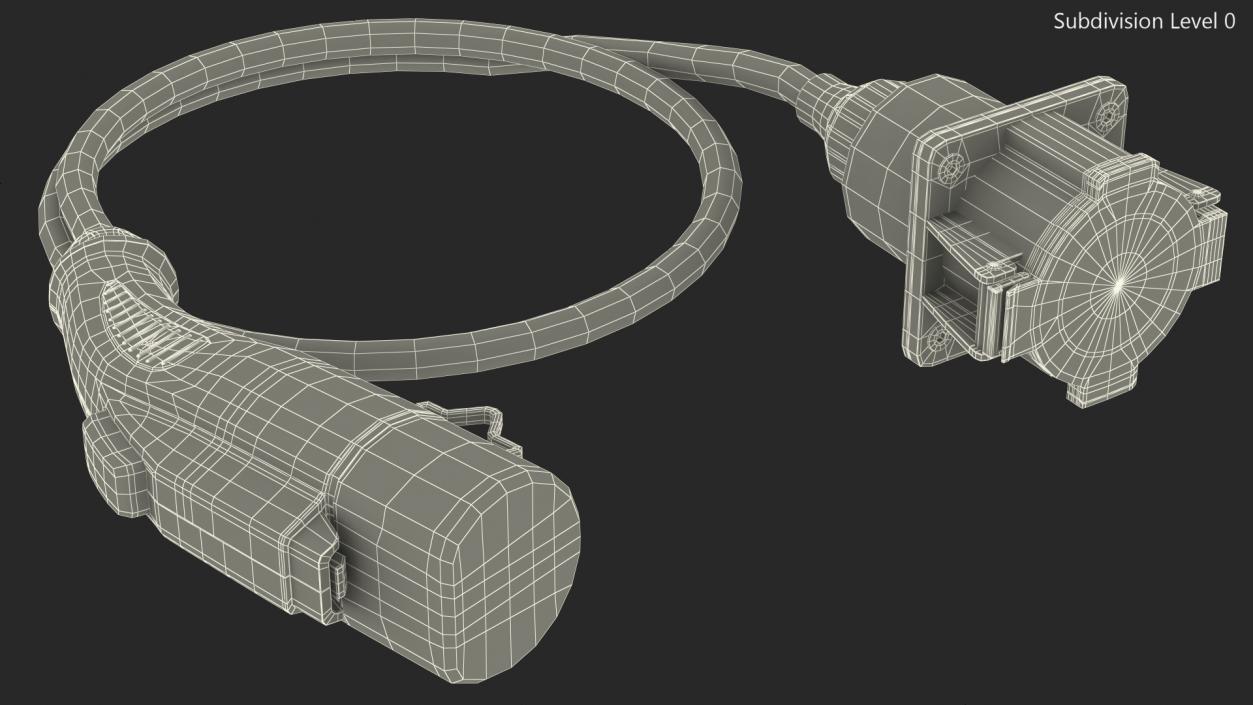 GBT 20234 to SAE J1772 EV Charging Adapter 3D