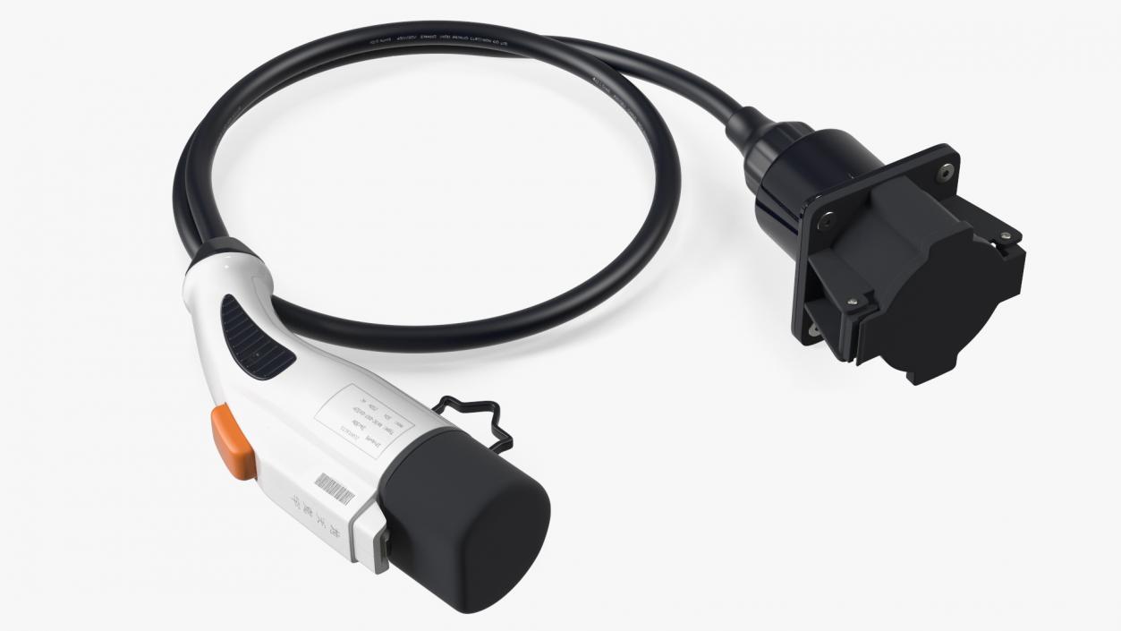 GBT 20234 to SAE J1772 EV Charging Adapter 3D