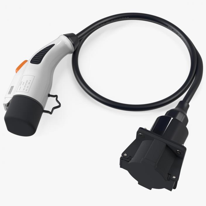 GBT 20234 to SAE J1772 EV Charging Adapter 3D