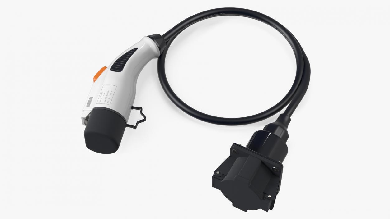 GBT 20234 to SAE J1772 EV Charging Adapter 3D