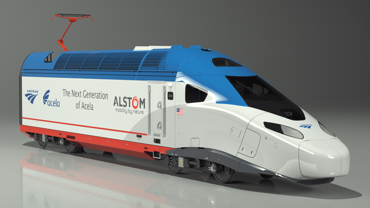 3D model Locomotive Train Amtrak Alstom Avelia Liberty