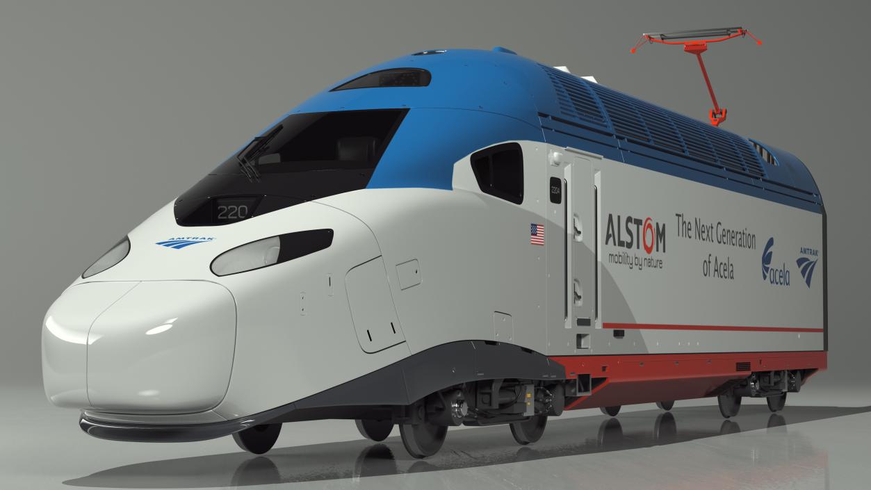 3D model Locomotive Train Amtrak Alstom Avelia Liberty