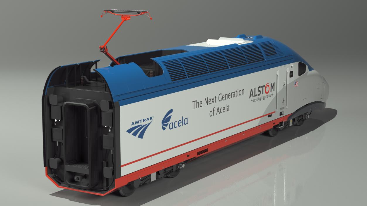 3D model Locomotive Train Amtrak Alstom Avelia Liberty