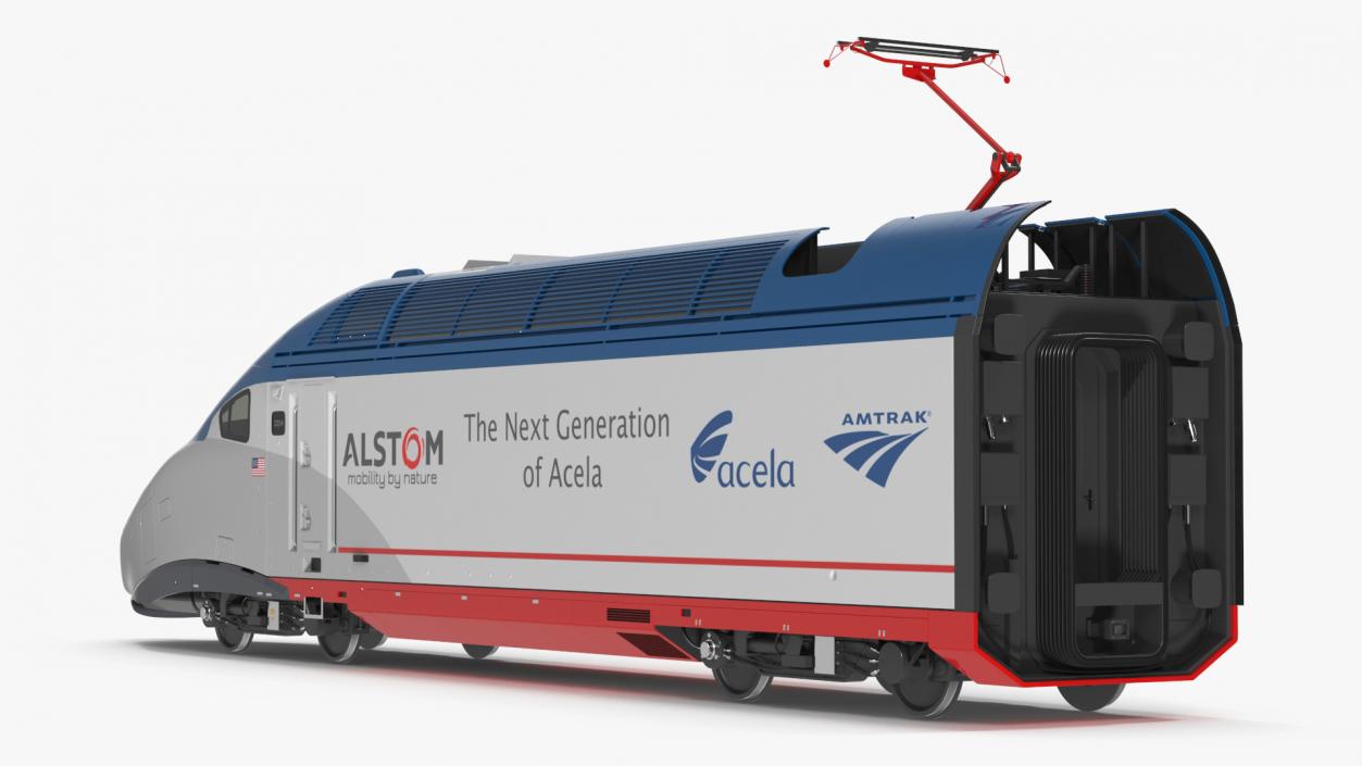 3D model Locomotive Train Amtrak Alstom Avelia Liberty