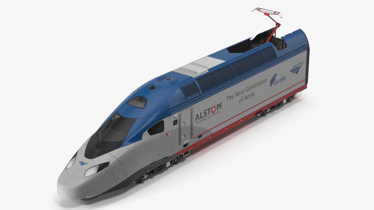 3D model Locomotive Train Amtrak Alstom Avelia Liberty