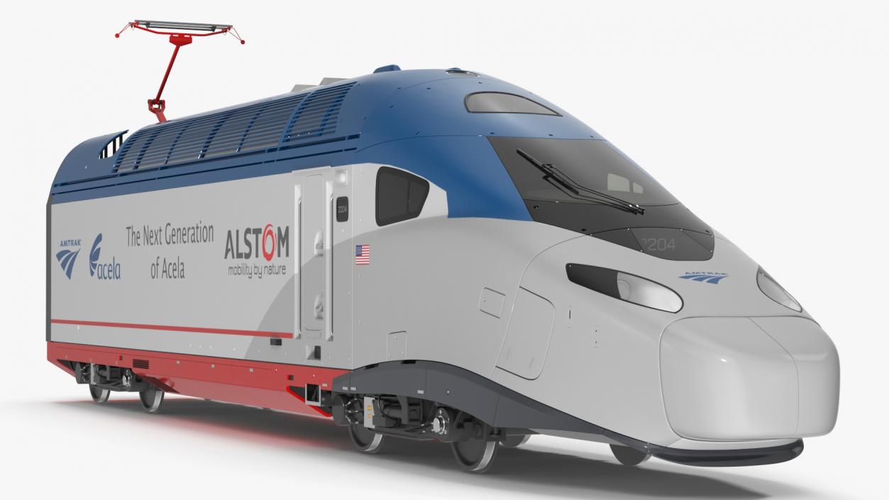 3D model Locomotive Train Amtrak Alstom Avelia Liberty